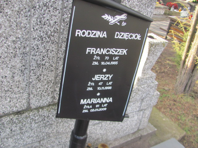 Franciszek Dzięcioł Jazgarzew - Grobonet - Wyszukiwarka osób pochowanych